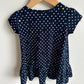 Navy Polka Dot Dress / 2T