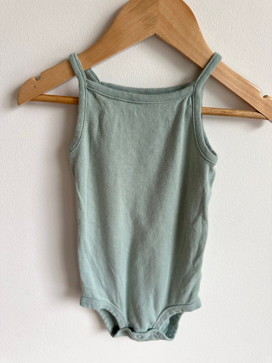 Eyelet Green Bodysuit / 18m