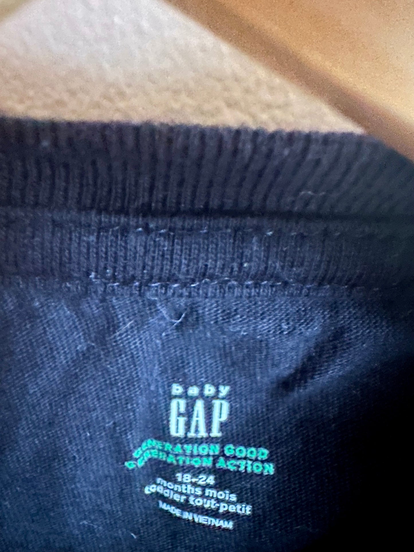 Gap Black Long Sleeve Top / 18-24m