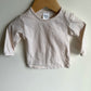 Cream Long Sleeve Top / 3-6m