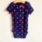 Blue with Red Polka Dot Bodysuit / 0m