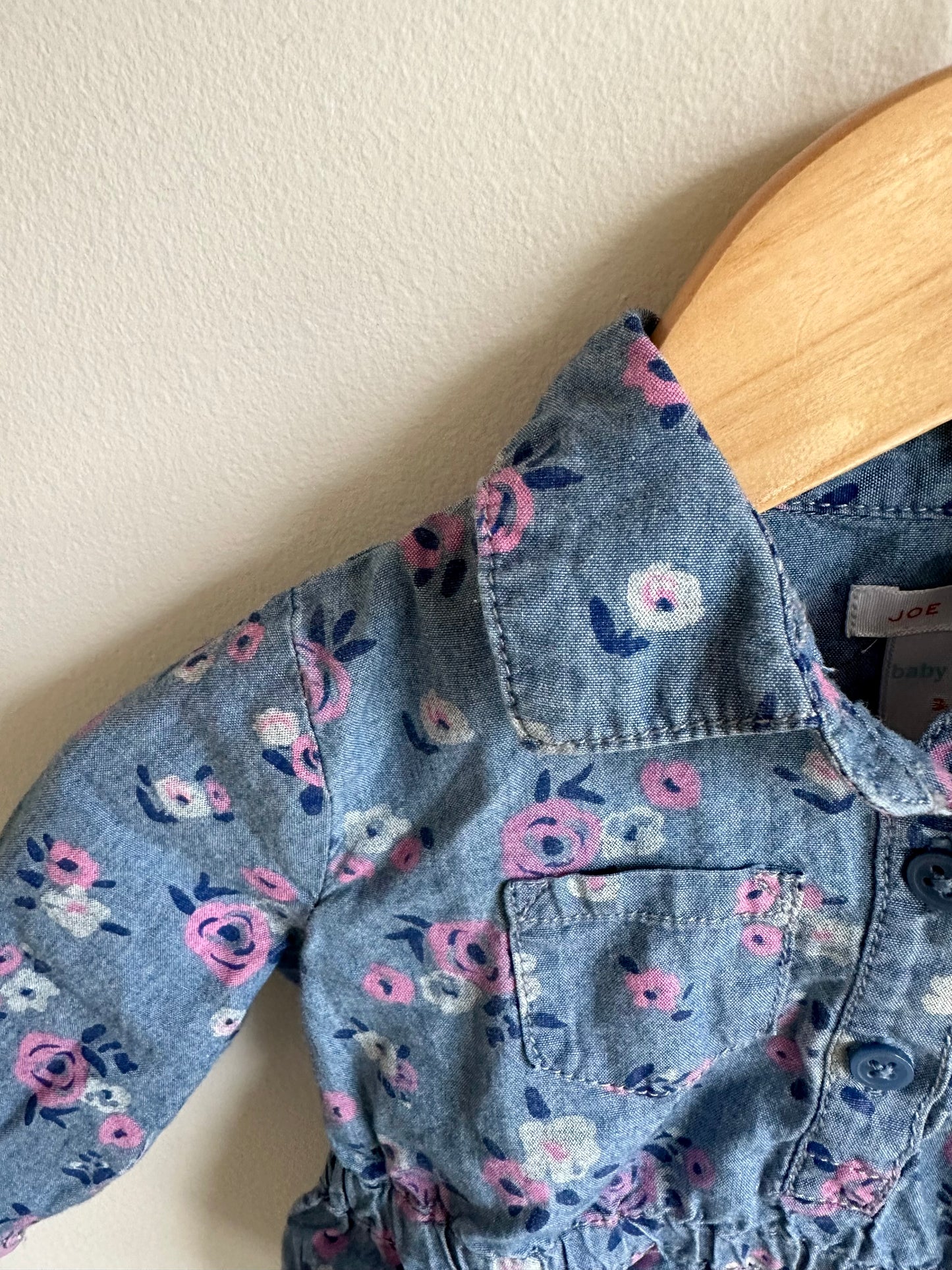 Floral Chambray Top / 3-6m