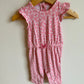 Pink Floral Jumpsuit with Ruffle Sleeves / 3-6m