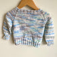 Blue, Grey and White Knit Sweater / 12-18m