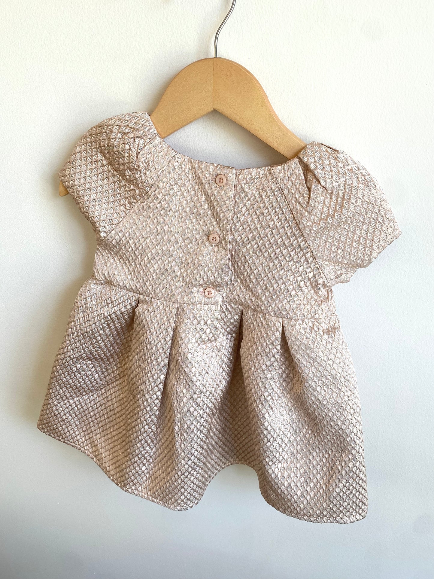 Tan Shimmering Formal Dress / 12-18m