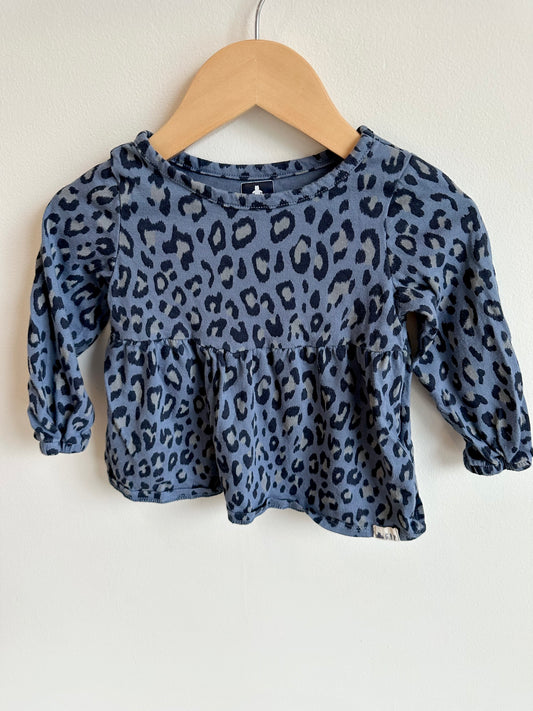 Blue Animal Print Shirt / 18-24m
