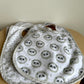 Three Grey Trim Bibs / 0-12m