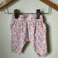 Pink Floral Leggings with Ruffles / 0-3m