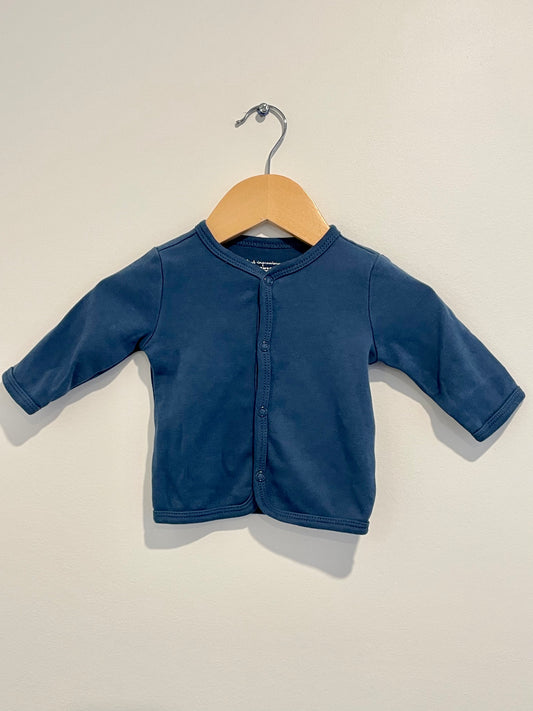 Blue Button Up Long Sleeve / 0-3m