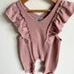 Blush Ruffle Short Romper / 2T-3T