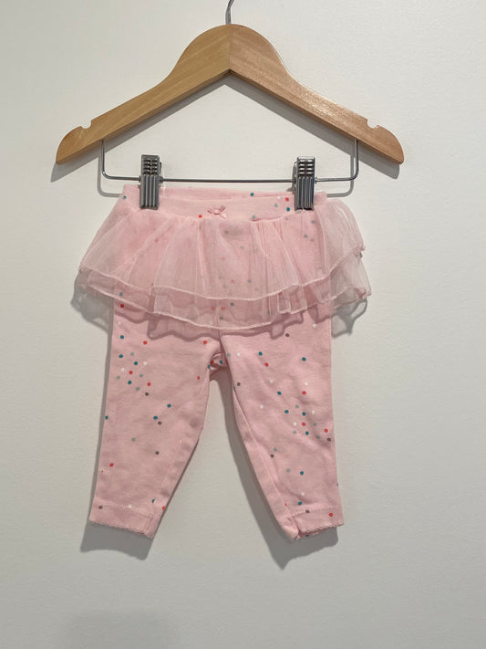 Pink Dot Leggings with Tutu / 3m