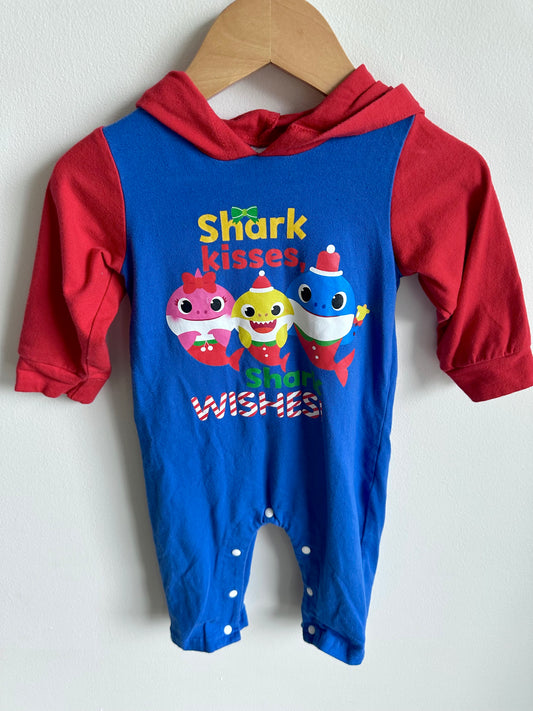 Shark Kisses, Shark Wishes Jumpsuit / 6-9m