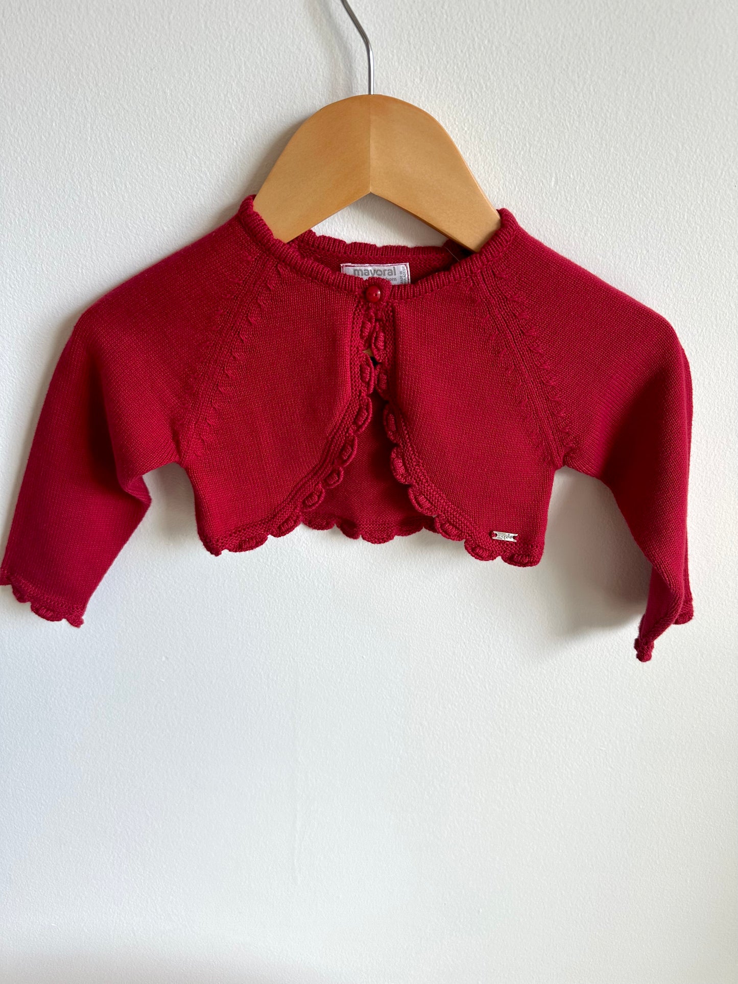 Mayoral Red Cardigan (With Tags) / 6-9m