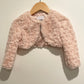 Rose Faux Fur Cropped Cardigan  / 2T