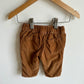 Brown Corduroy Drawstring Pants / 3-6m