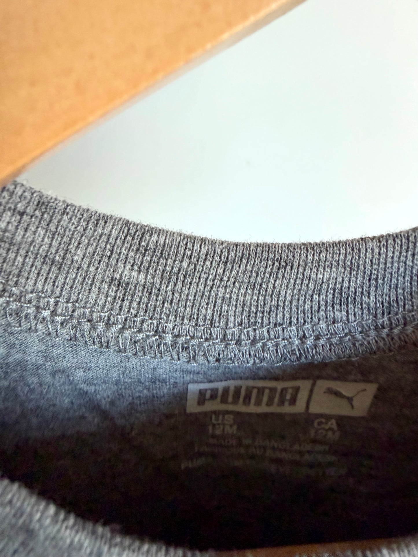 Grey Puma Romper / 12m