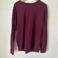 Maroon Waffle Long Sleeve / 10-12 years