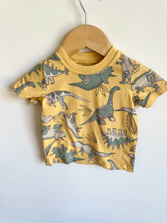 Yellow Dino T-shirt / 6-12m