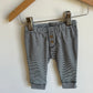 Navy Striped Pants with Buttons / 6m