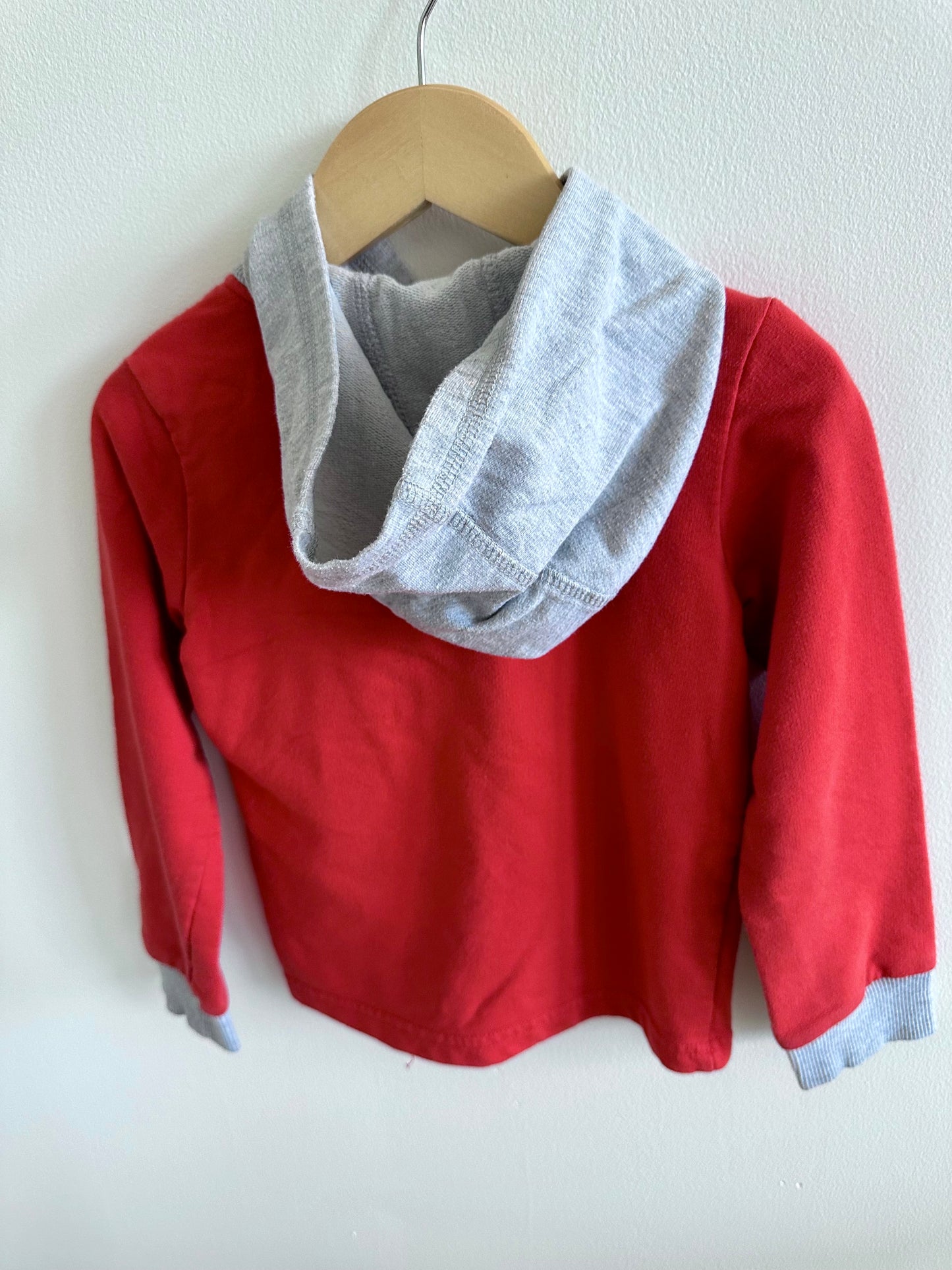 Red + Grey Hoodie / 4T