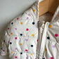 Polka Dot Bunting Suit with Hood and Fold Over Mittens / 3-6m