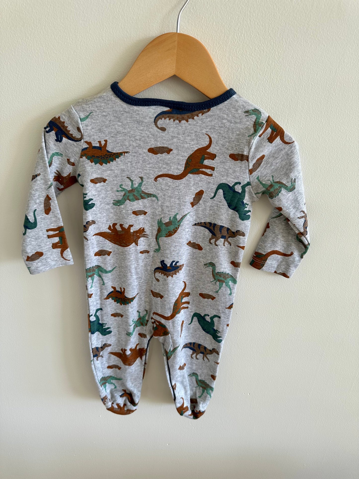 Button Up Dino Sleeper / 6-9m