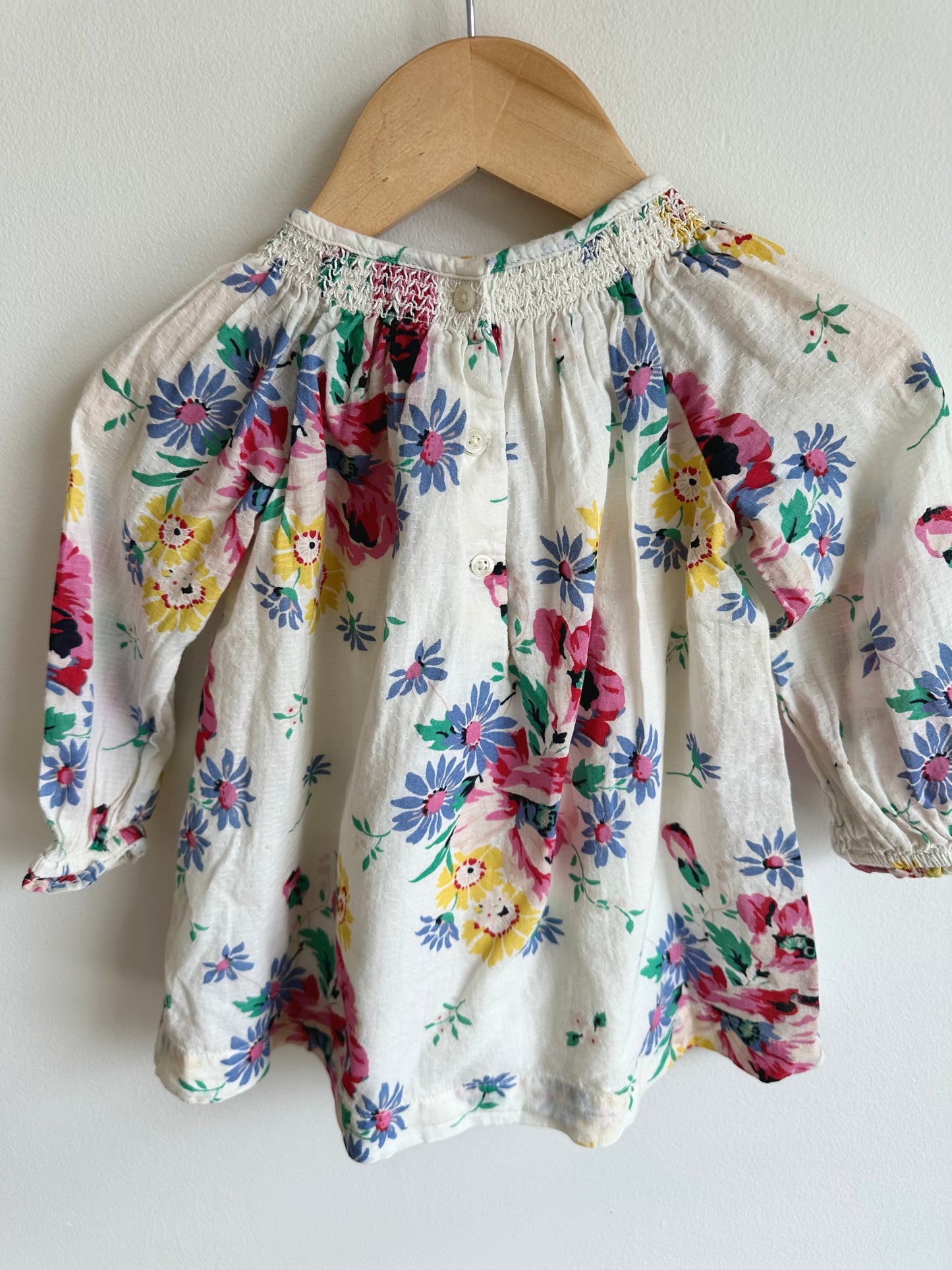 Gap White Floral Dress / 12-18m