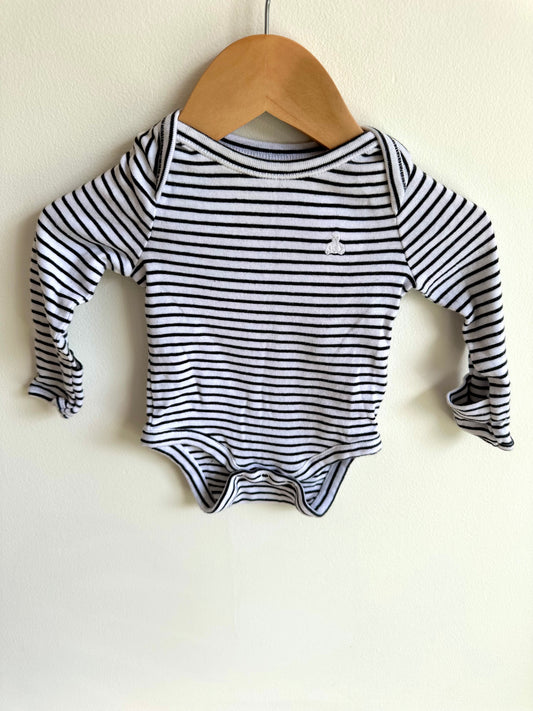 Gap Blue Striped Bodysuit / 0-3m