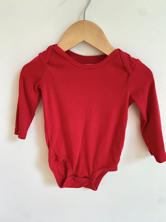 Red Long Sleeve Bodysuit / 18m