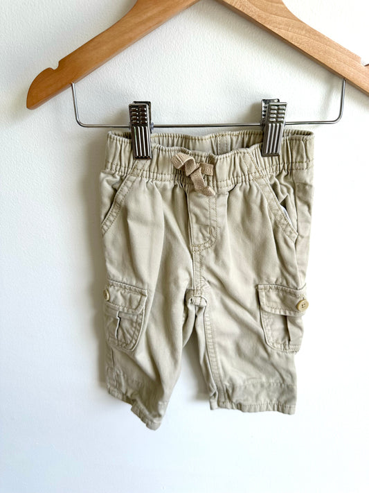 Beige Cargo Pants / 6-12m