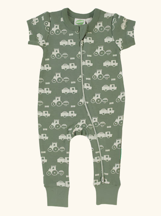 6-12m sleeper tractor or jumpsuit Parade organic Canada