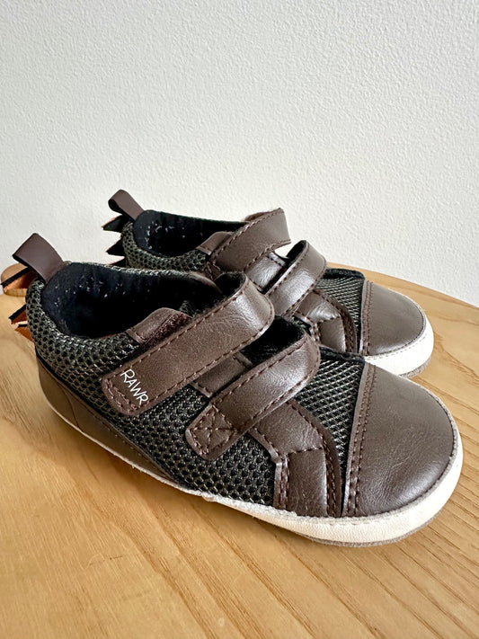 Rawr Brown Velcro Shoes / 18-24m