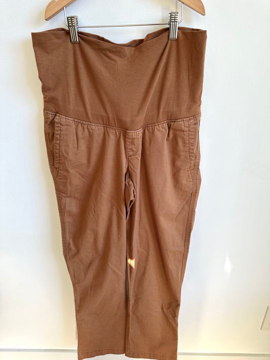 Maternity Tan Straight Leg Pants / S