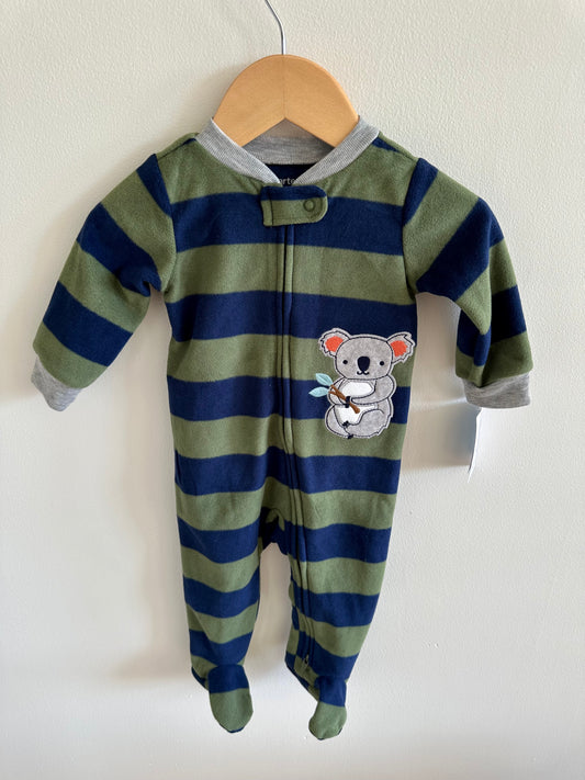 Fleece Striped Koala Sleeper (With Tags) / 6m