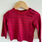 Red Striped Long Sleeve / 18m