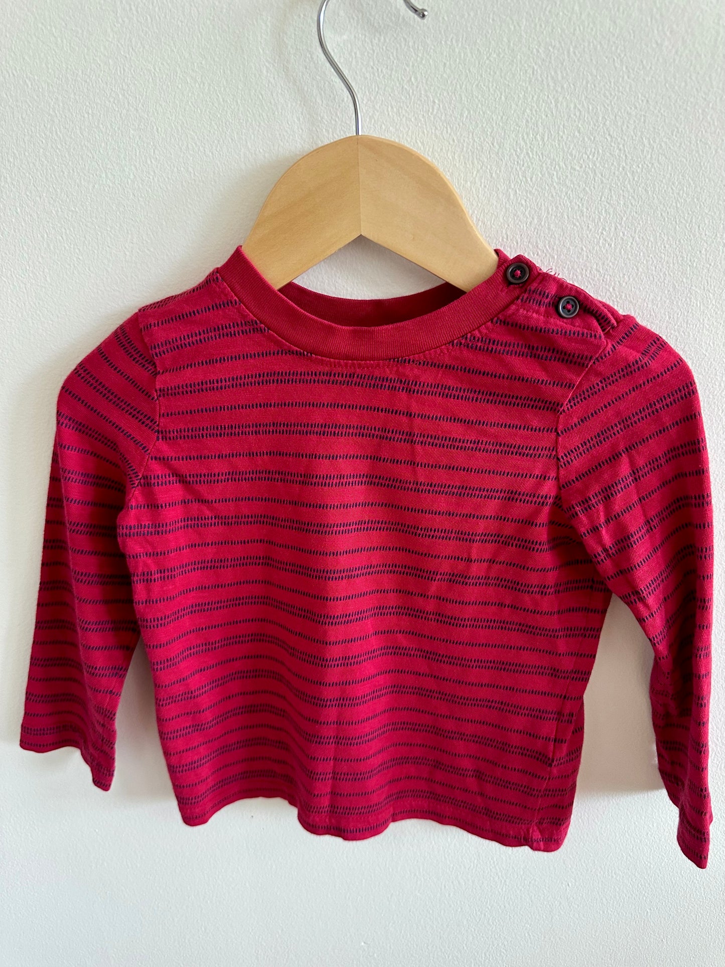 Red Striped Long Sleeve / 18m