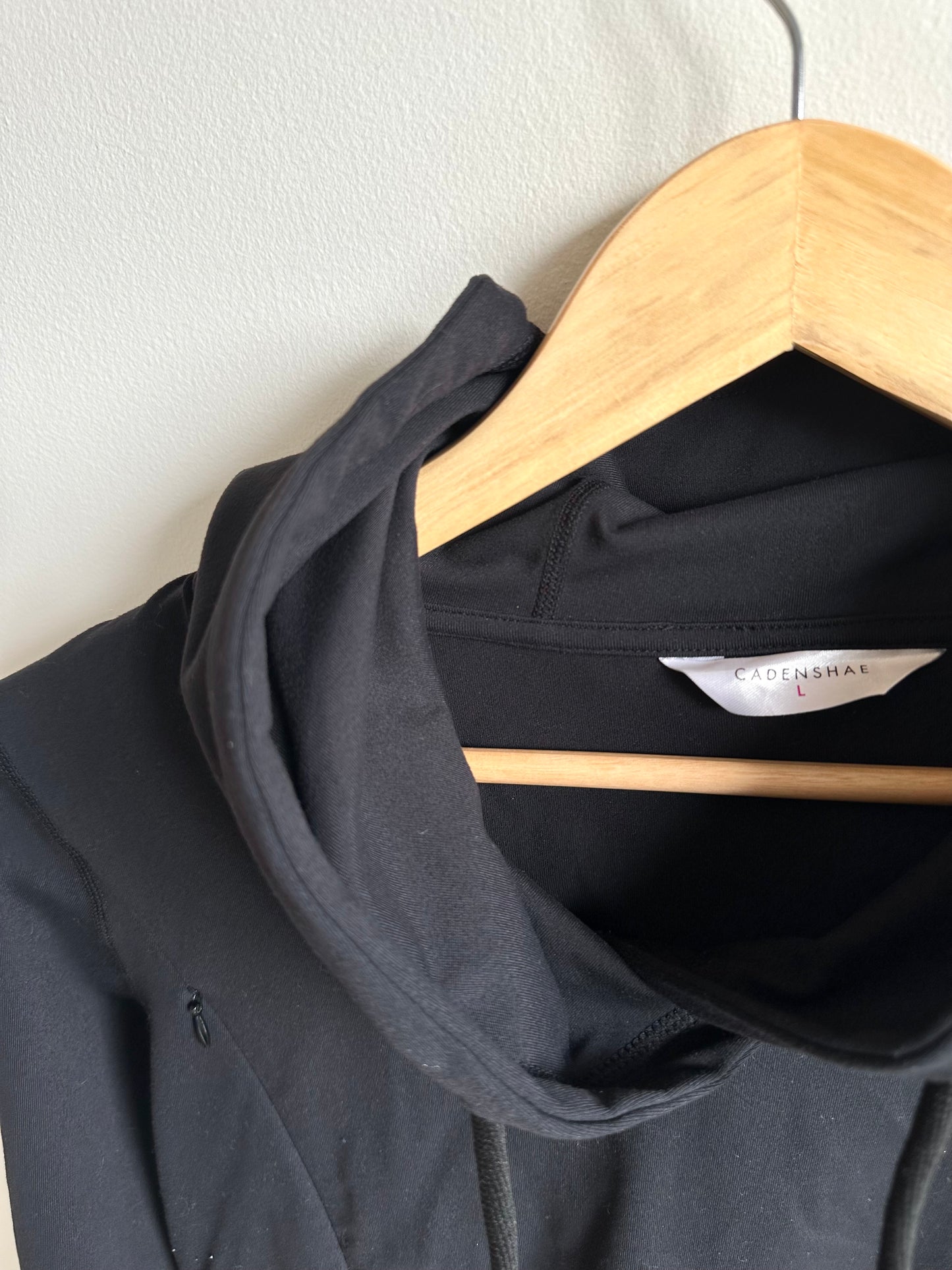 Black Nursing Hoodie with Side Zippers / L