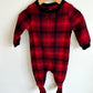 Gap Red + Black Fleece Sleeper / 6-12m