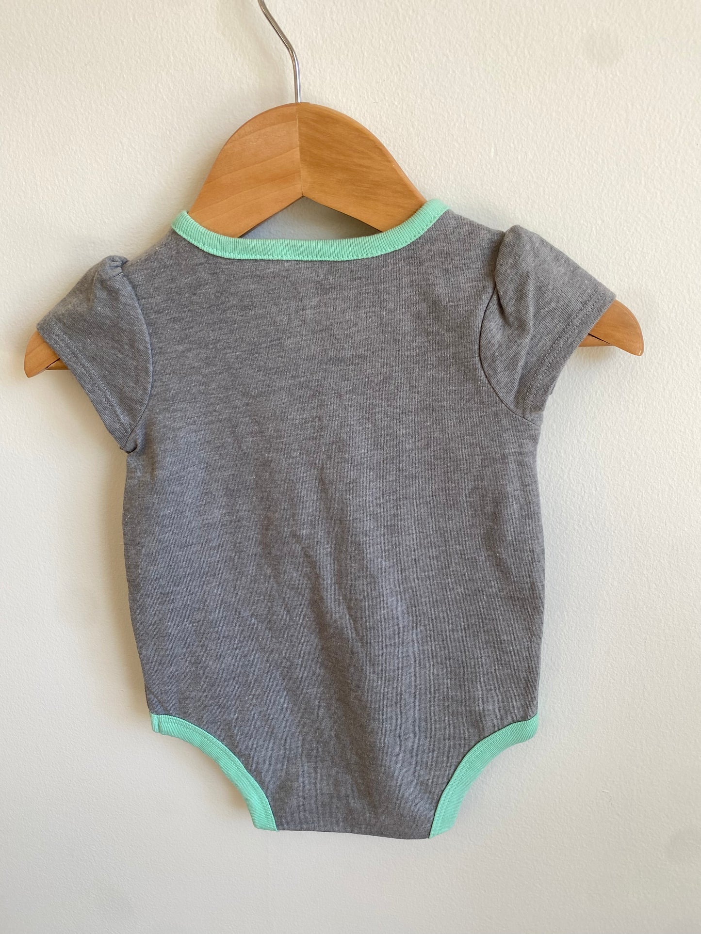 Grey Bodysuit with Bow / 3-6m