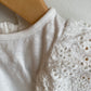 H&M Ruffle Sleeve White Shirt / 9-12m