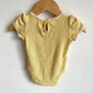 Yellow Floral with Trim Bodysuit / 3-6m