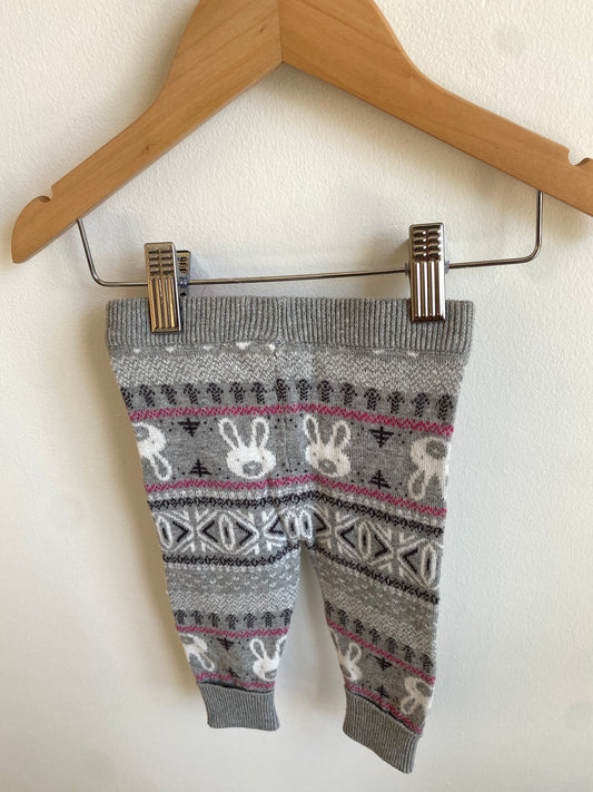 Bunny Aztec Print Leggings / 3-6m