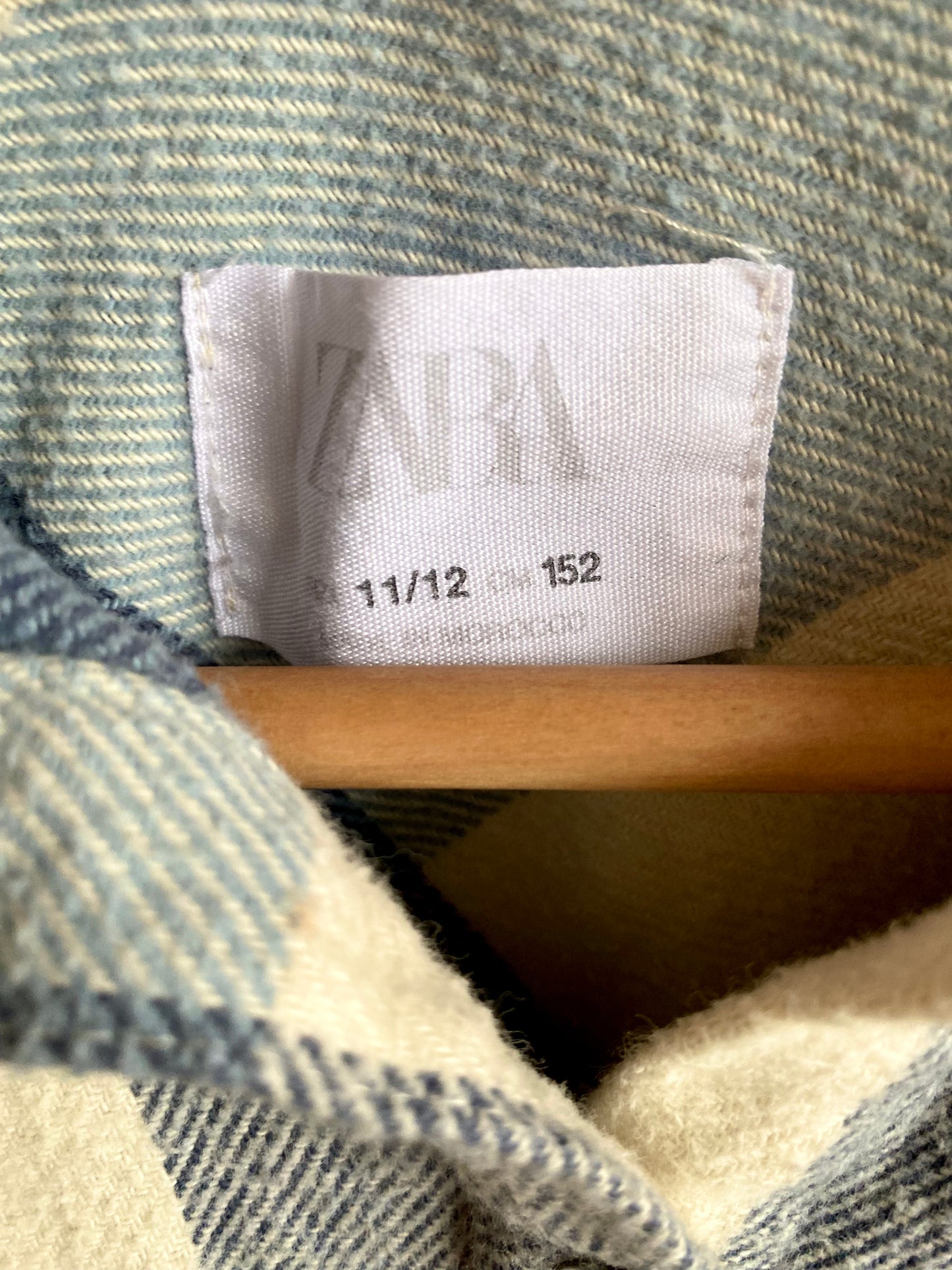 Zara Plaid Light Shacket / 11-12 Years