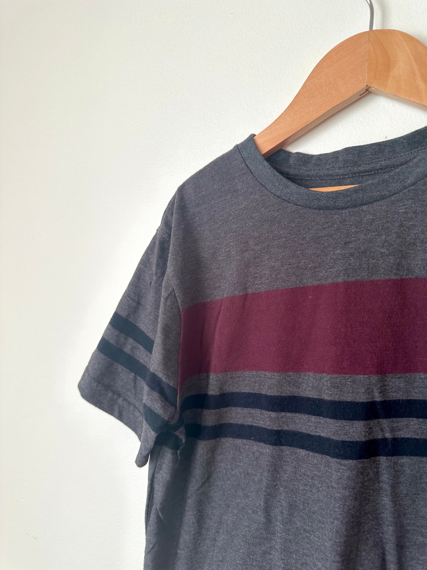 Grey Tee with Black Stripes / 12 years