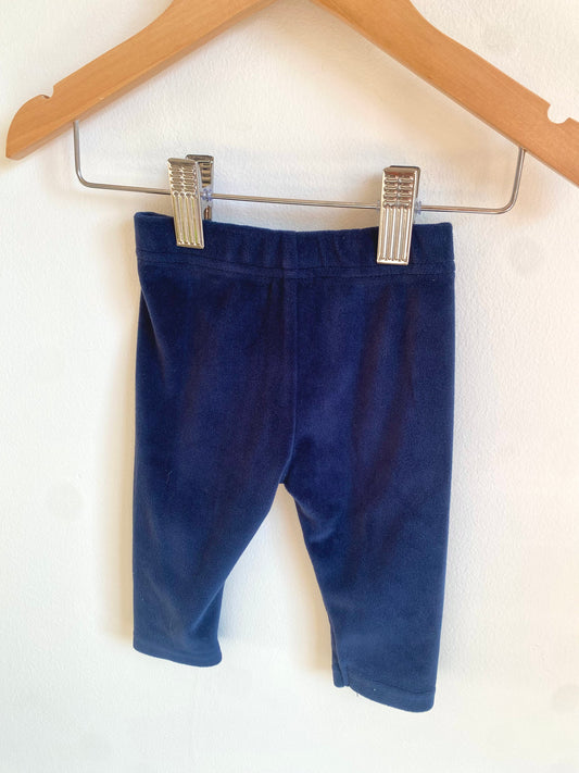 Velvet Blue Soft Pants / 3-6m