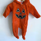 Pumpkin Hooded Jumpsuit / 3-6m