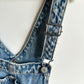 Denim Maternity Overall Shorts / M