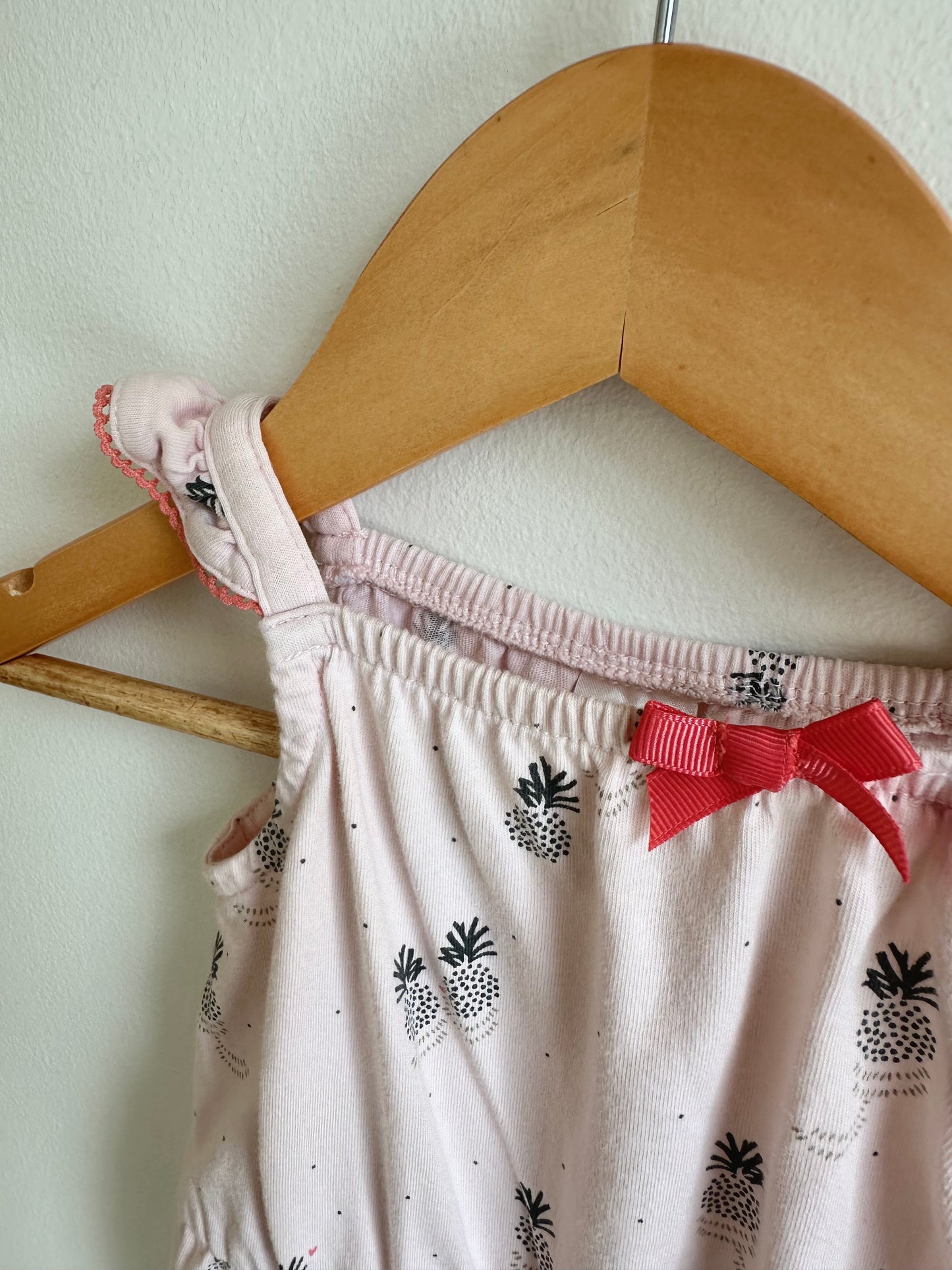 H&M Pink Pineapple Romper / 6-9m