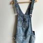 Denim Maternity Overall Shorts / M