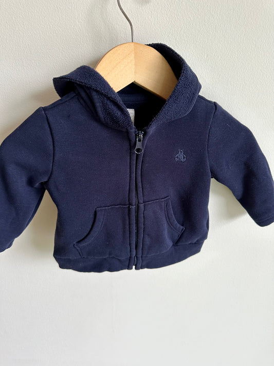 Navy Hoodie Sweater / 3-6m